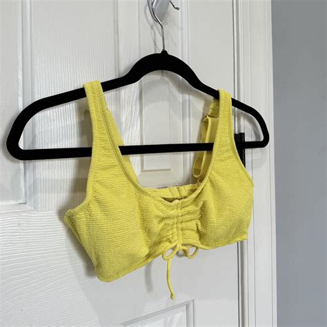 Xhilaration Women S Yellow Bikini And Tankini Tops Depop