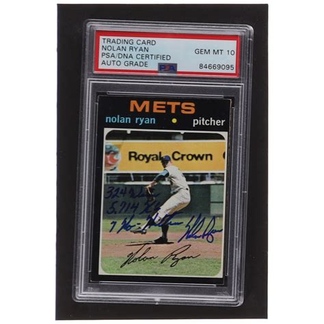 Nolan Ryan Signed 1971 Topps 513 Inscribed 7 No Hitters 5 714 K