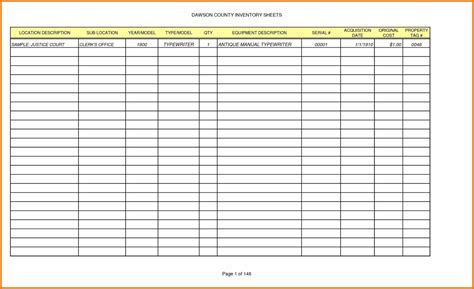 Sample Inventory Tracking Spreadsheet pertaining to Warehouse Inventory ...