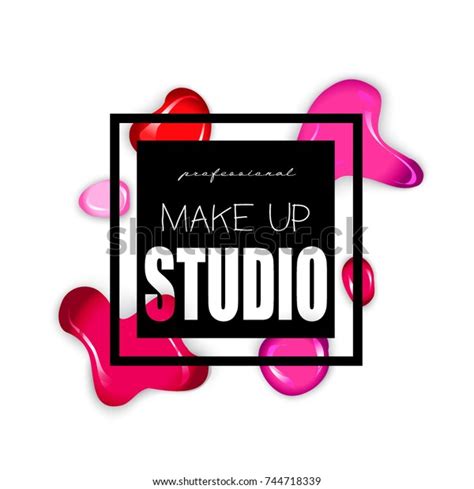 Makeup Studio Logo Design Template Stock Vector (Royalty Free) 744718339