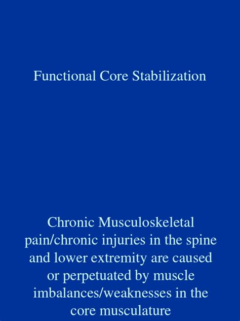 Functional Core Stabilization | PDF | Abdomen | Pelvis