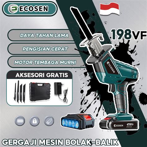 Jual Ecosen Rantai Mini Gergaji Reciprocating Chainsaw Bergaji Saw