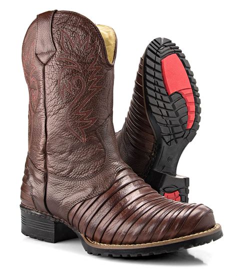 Bota Masculina Country Cano Longo Texana Rodeio Couro Nobre R 274 90