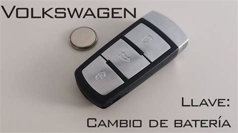 Cambio De Bater A En La Llave De Un Volkswagen Youtube