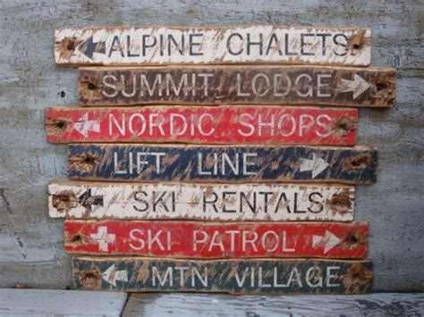 Ski Lodge Decor Rustic Cabin Decor Lodge Cabin Vintage Ski Lodge