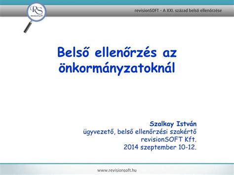 PPT Belső ellenőrzés az önkormányzatoknál PowerPoint Presentation