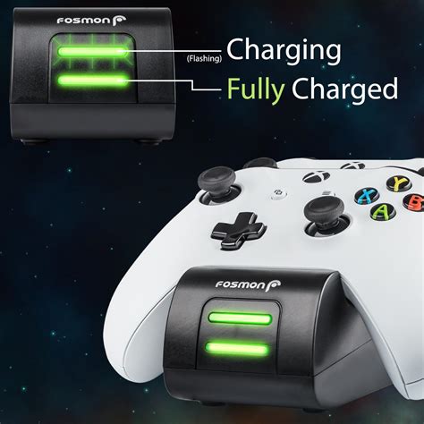 Fosmon Xbox One One S One X Controller Charger Dual Slot High Speed