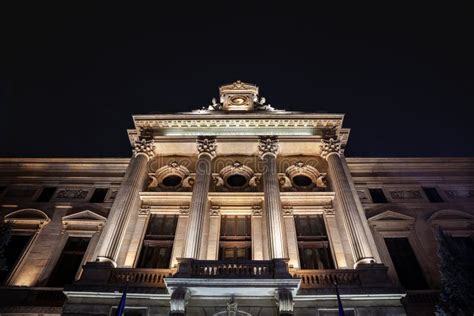 Main Facade Of The National Bank Of Romania BNR Banca Nationala A