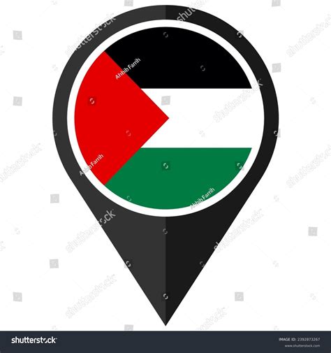 Palestine World Flag Location Point Icon Stock Vector (Royalty Free ...