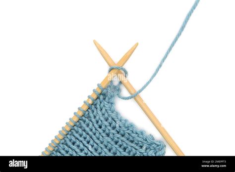 Very stretchy single rib cast-off knitting technique Stock Photo - Alamy