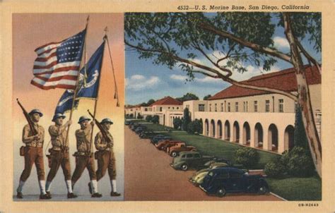 U.S. Marine Base San Diego, CA Postcard