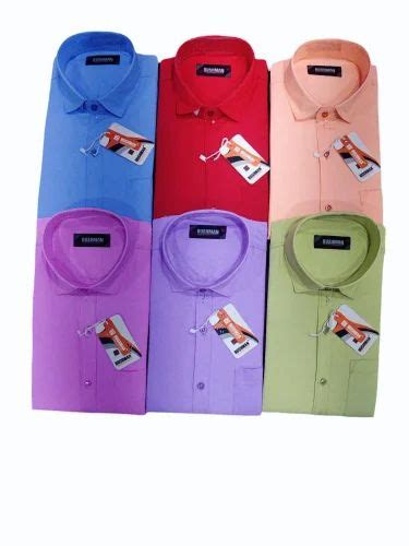 Poly Cotton Plain Men Shirts Full Sleeves At Rs 230 In New Delhi Id