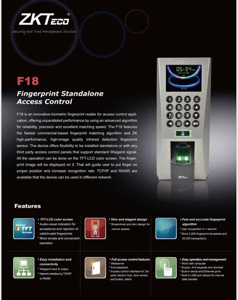 Original F Zkteco Fingerprint Biometric Lock Door Access Control