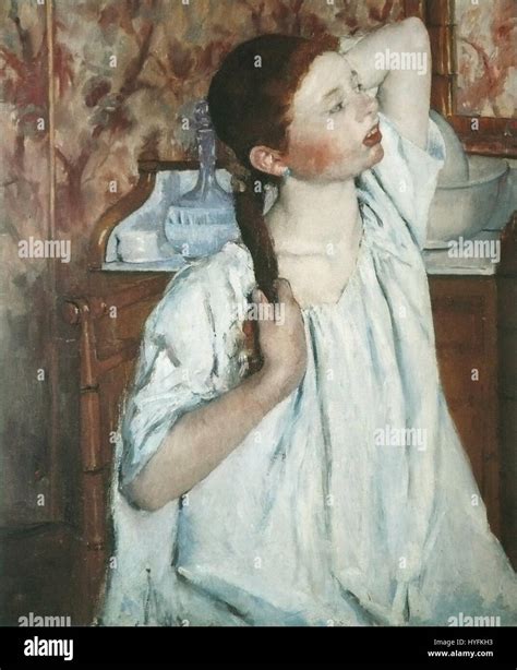 Mary Cassatt Girl Arranging Her Hair 1886 Stock Photo Alamy