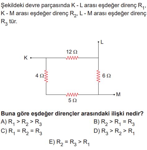 S N F Fizik Testleri Z Elektrik Ve Manyetizma Konu Testi