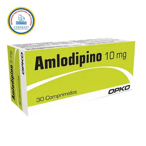 Amlodipino 10 Mg X 30 Comp Cenabast Ecofarmacias