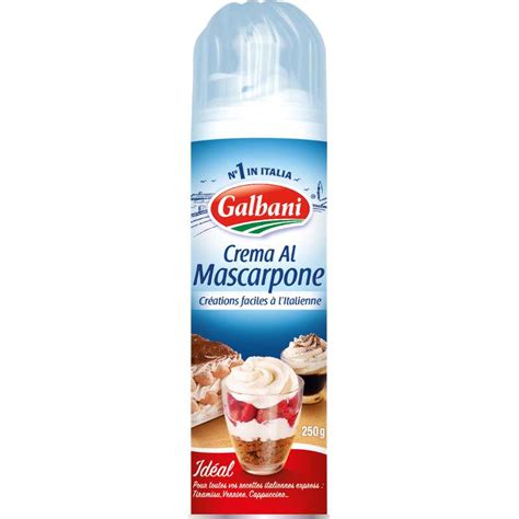 Crème chantilly au mascarpone sucrée Galbani 250 g La Belle Vie