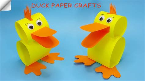 Duck Paper Crafts Moving Paper Toys How To Make A Paper Duck Easy