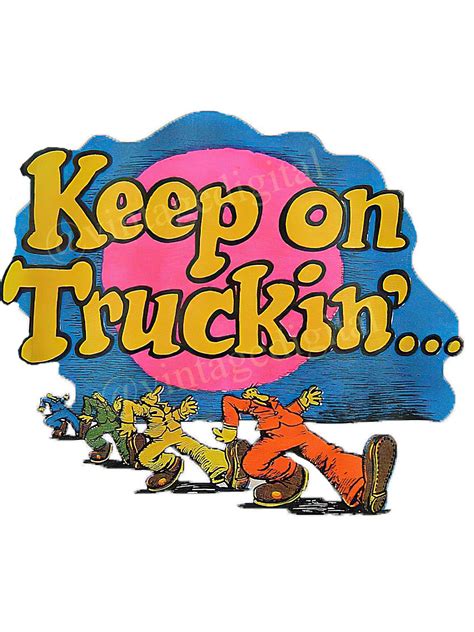 Vintage 1970s Keep On Truckin Iron On T Shirt Transfer Digital