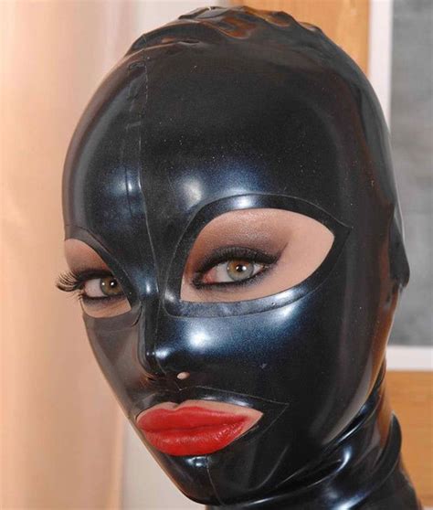 New Anatomical Latex Mask Black Rubber Fetish Latex Hoods And Masks