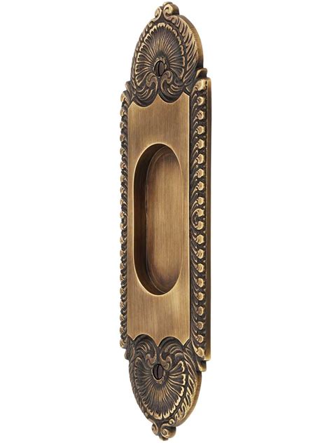 Stanwich Pattern Pocket Door Pull In Antique By Hand Finish House Of