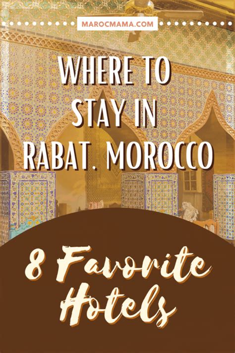 Where to stay in Rabat, Morocco - Our 8 Favorite Hotels - MarocMama