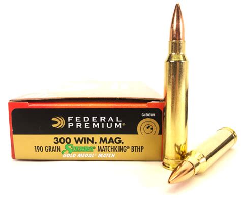 300 Win Mag 190 Grain Sierra Matchking Hp Bt Federal Gold Medal Match For Sale In Stock