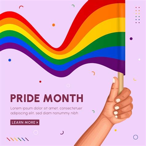 Premium Vector Lgbt Pride Month Festival With Illustration Of Hands Holding Flags And Shows