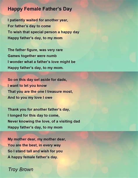 Fathers Day Poem From Wife Hertha Willabella