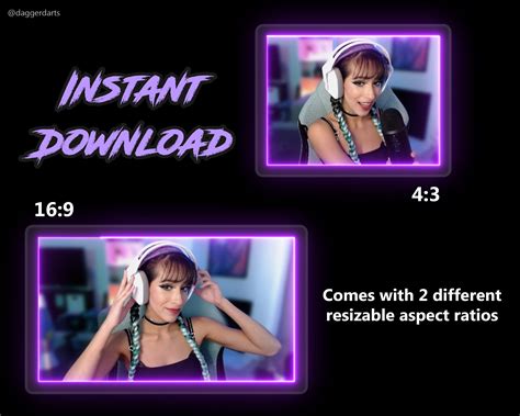 Twitch Animated Camera Overlay Neon Glass Purple - Etsy