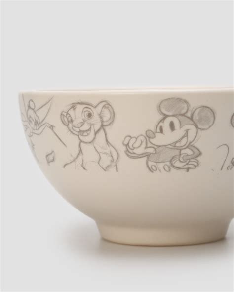 Riachuelo Bowl de cerâmica Mickey e universo 100 anos Disney bege