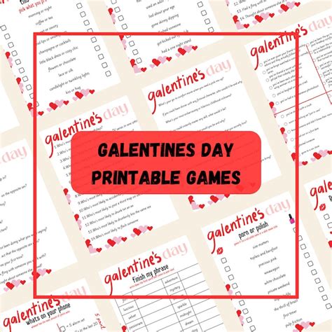 Galentines Day Games For Adults Printable Adult Galentine S Day Party Bundle Girls Night In