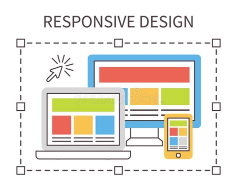 Dise O Web Responsivo Vector Plano Ilustraci N Del Vector