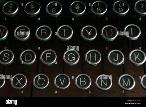 Detail Of An Old Historic Type Writer Keyboard Stock Photo Alamy