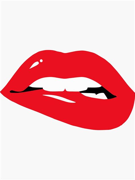 Sexy Red Lips Sticker For Sale By Fckboys Redbubble