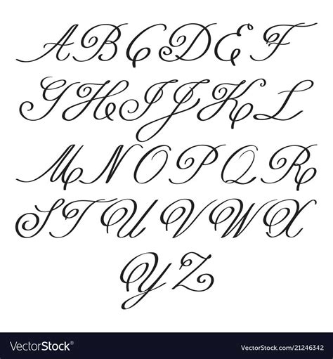 Elegant Calligraphy Letters With Florishes Handwritten Classic