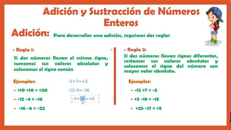 Clases de Matemática 5to Grado Adición y Sustracción de Enteros YouTube