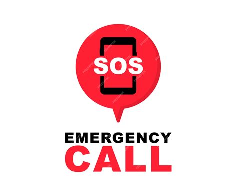 Premium Vector | SOS emergency call icon SOS message SOS icon