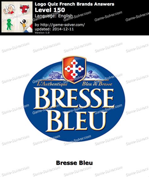 Logo Quiz French Brands Niveau 150 - Game Solver