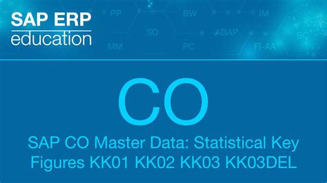 SAP CO Master Data Statistical Key Figures KK01 KK02 KK03 KK03DEL