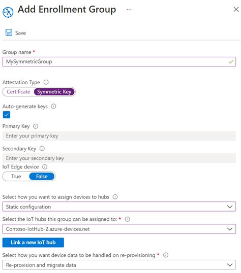 Azure Portal에서 Azure Iot Hub 디바이스 프로비전 서비스에 대한 디바이스 등록 관리 Microsoft Learn