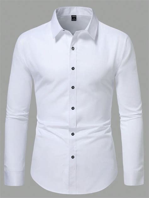 Manfinity Mode Men Solid Button Up Shirt