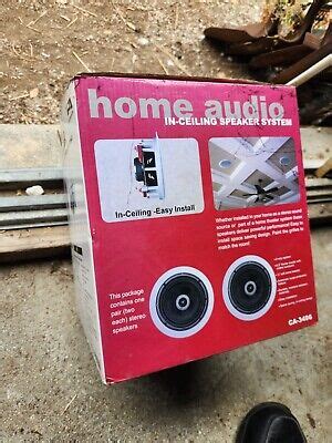 Home Audio Cyber Acoustics CA 3496 In Ceiling Speaker System 2X 6 5