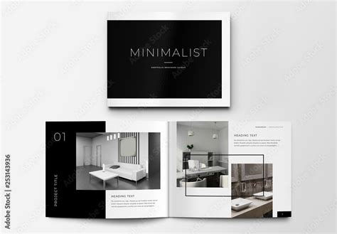 Minimalist Portfolio Brochure Layout Stock Template | Adobe Stock