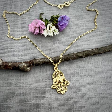 Collier Hamsa Mauvais Il Cadeau Bat Mitzvah Collier Etsy France