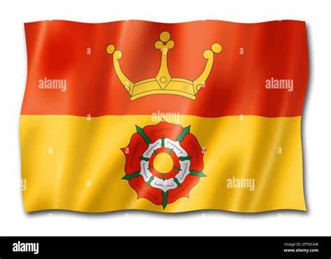 Hampshire County Flag United Kingdom Waving Banner Collection 3d