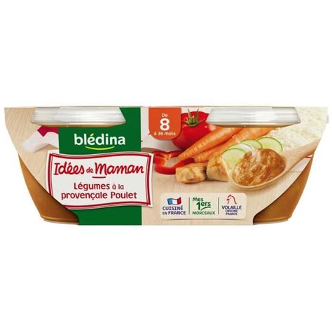 BLEDINA Les idées de maman Légumes à la provençale poulet 2 x 200 g