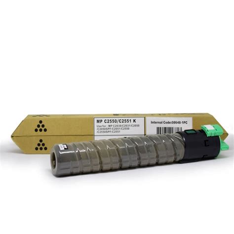 Toner 841500 841586 Preto para Ricoh Afício MP C2551 C2050 C2051