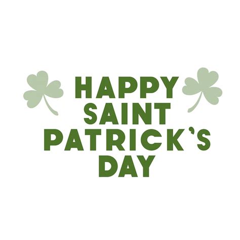 Premium Vector Happy Saint Patrick`s Day Label Isolated Icon