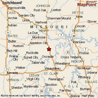 lowry city missouri  regional map